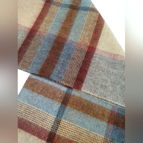 Wool Knit Long Fringe Winter Scarf Men's - Picture 5 of 11